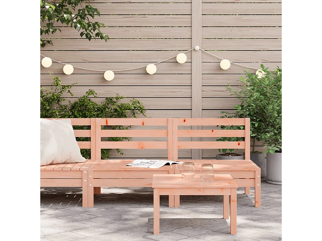 Canapés de jardin sans accoudoirs 2 pcs bois massif douglas