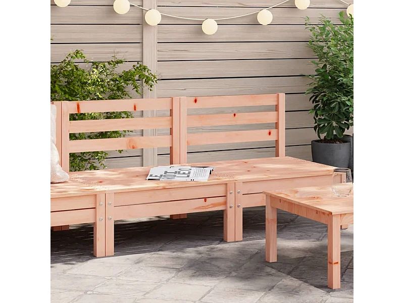 Canapés de jardin sans accoudoirs 2 pcs bois massif douglas