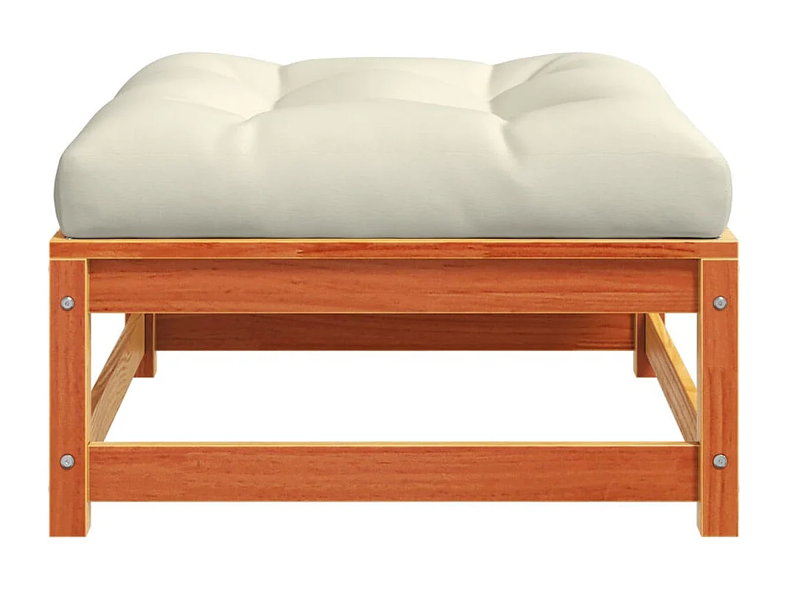 Mobile da giardino con cuscini 7 pz in resina intrecciata marrone