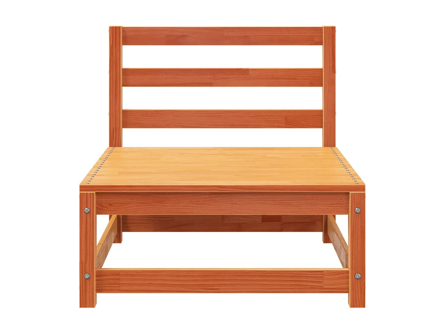 Sofá de jardim sem braços apoio para os pés em madeira maciça de pinho