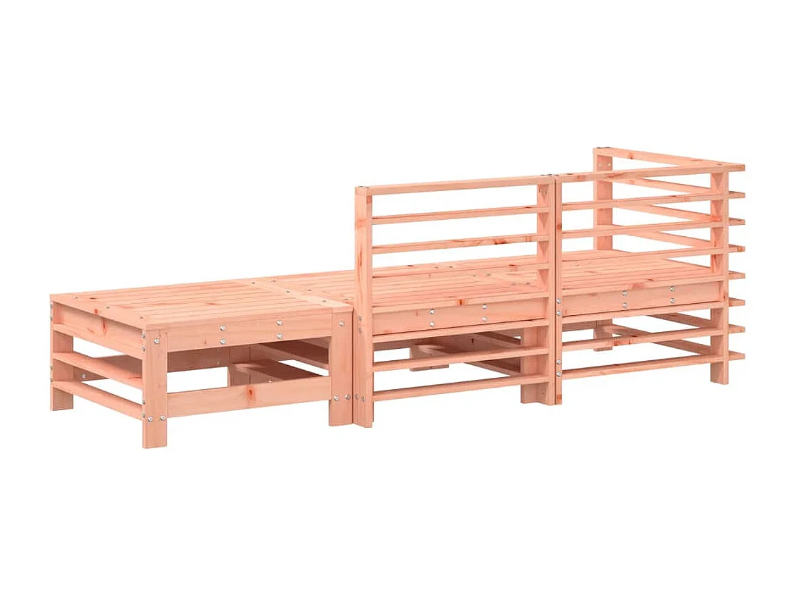 Muebles de jardín 3 piezas de madera maciza de Douglas.