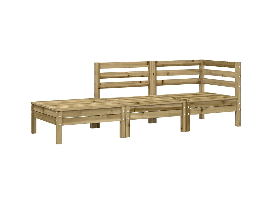 Canapé de jardin avec coussins et repose-pied 2 places