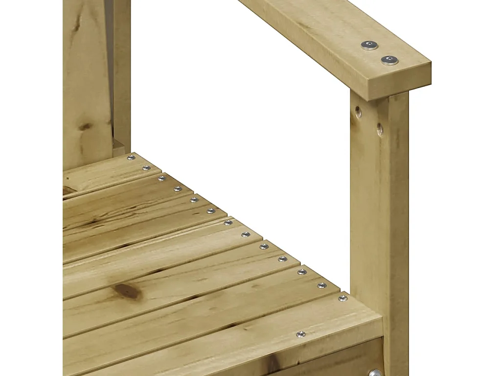 Chaise de jardin 62x56x77 cm bois de pin imprégné