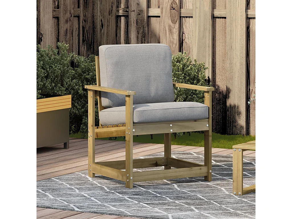 Chaise de jardin 62x56x77 cm bois de pin imprégné