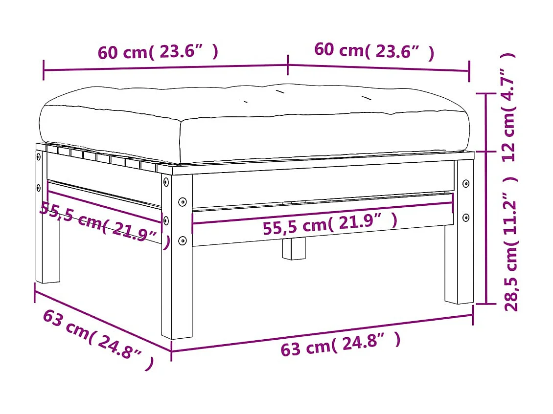 stuks tuinmeubelen met zwart geweven harskussens