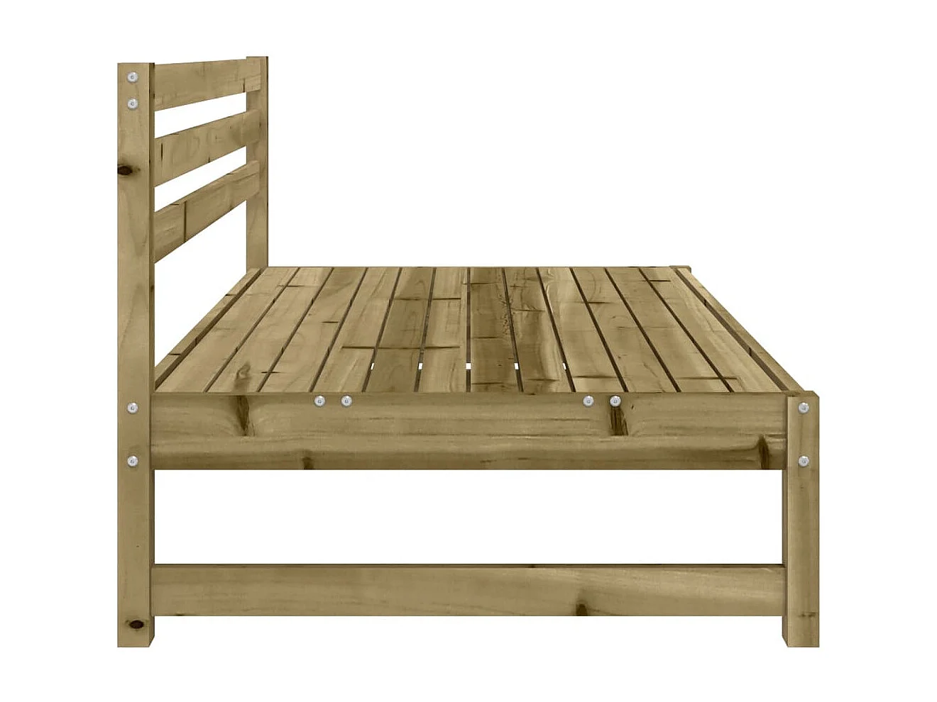 Divano da giardino centrale 120x80 cm in legno di pino impregnato