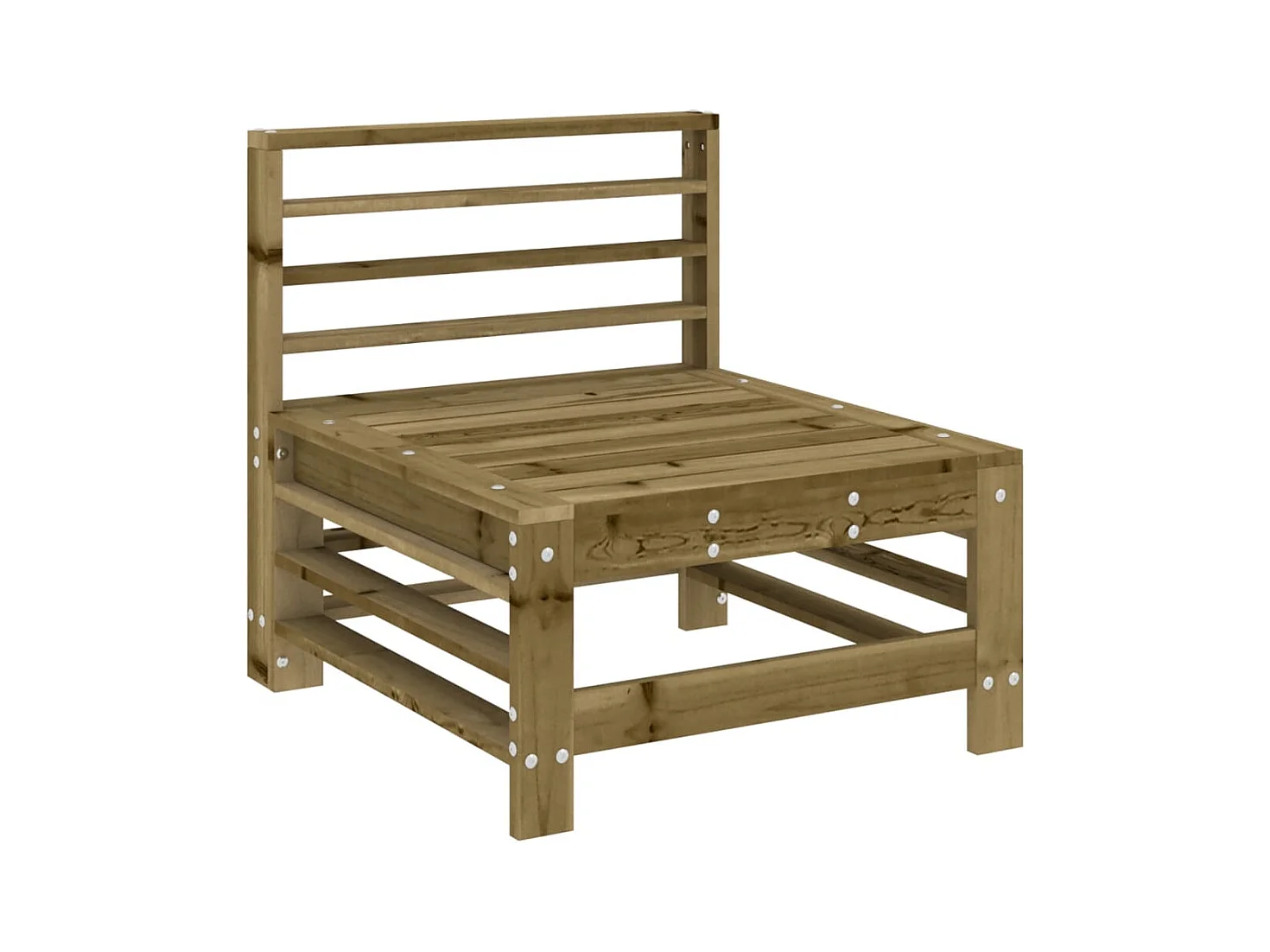 Divani da giardino centrali 2 pezzi in legno di pino impregnato
