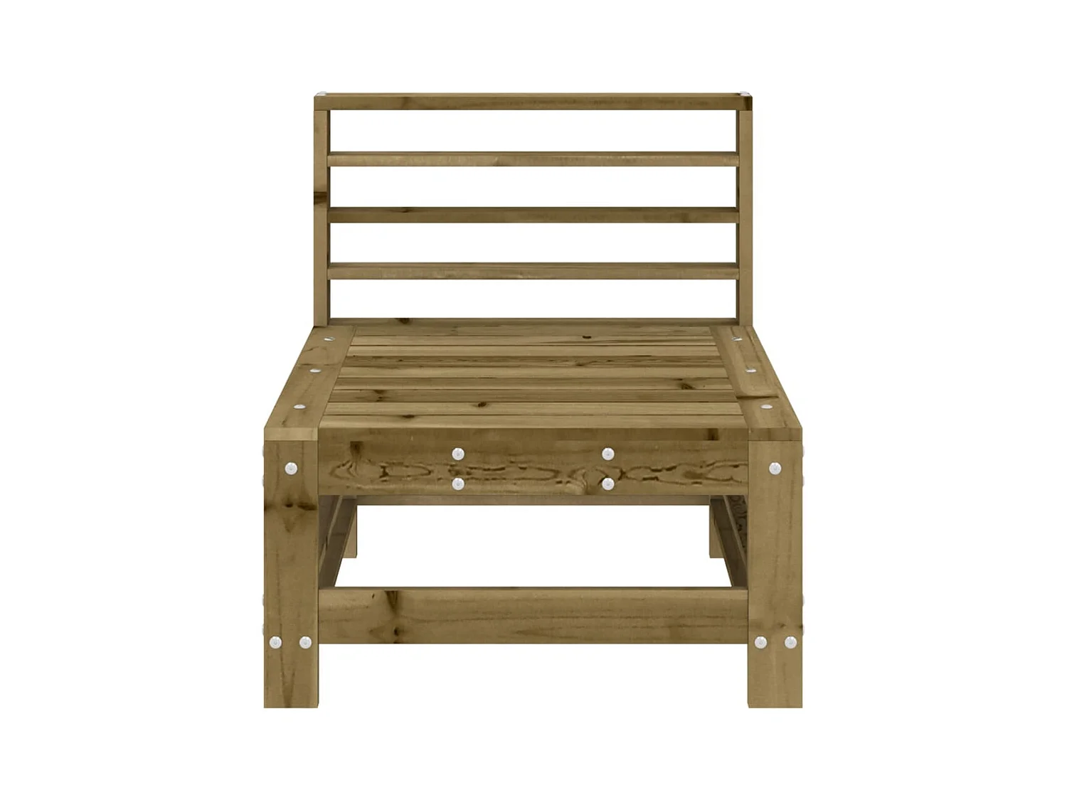 Divani da giardino centrali 2 pezzi in legno di pino impregnato