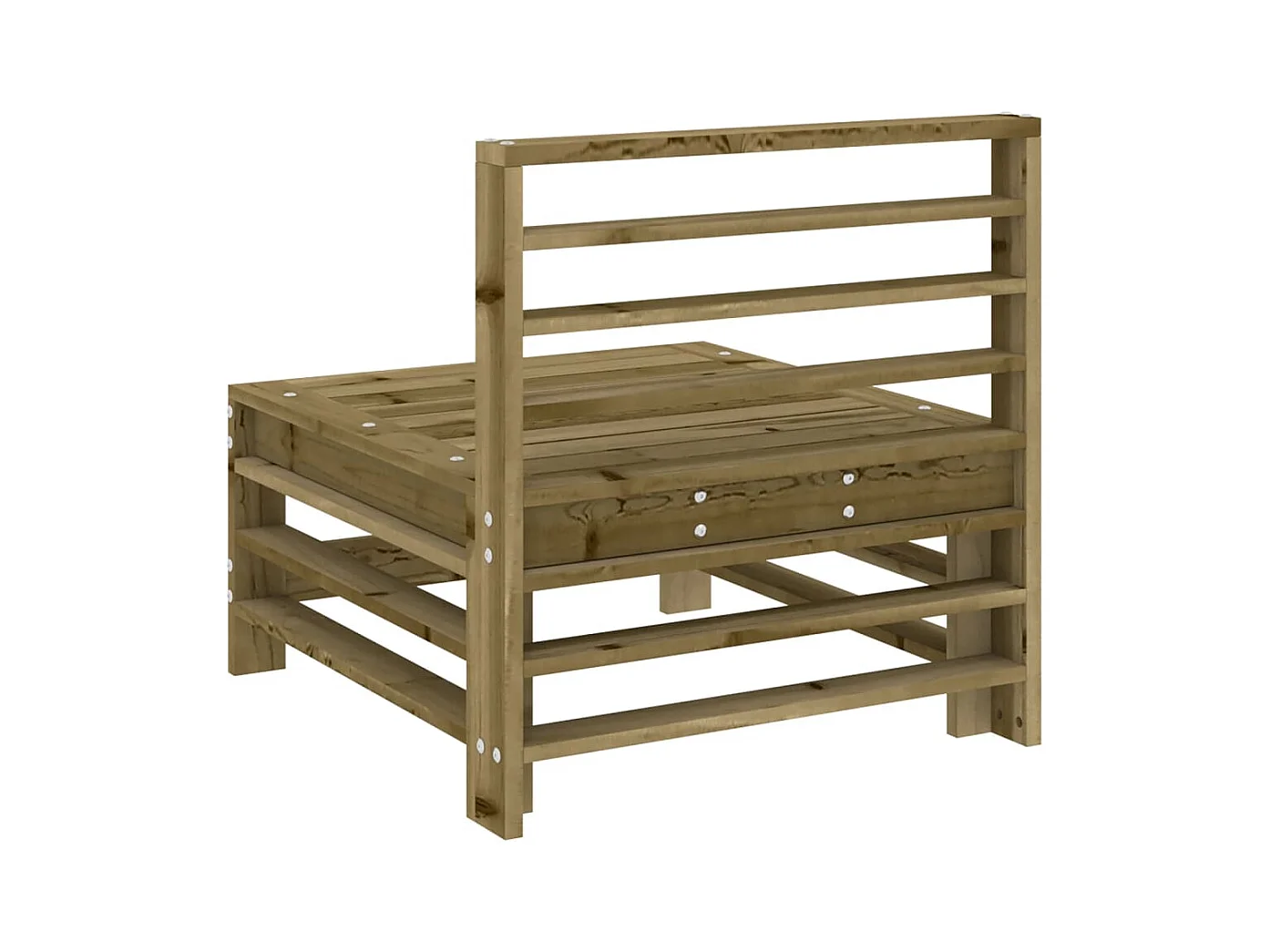 Divani da giardino centrali 2 pezzi in legno di pino impregnato