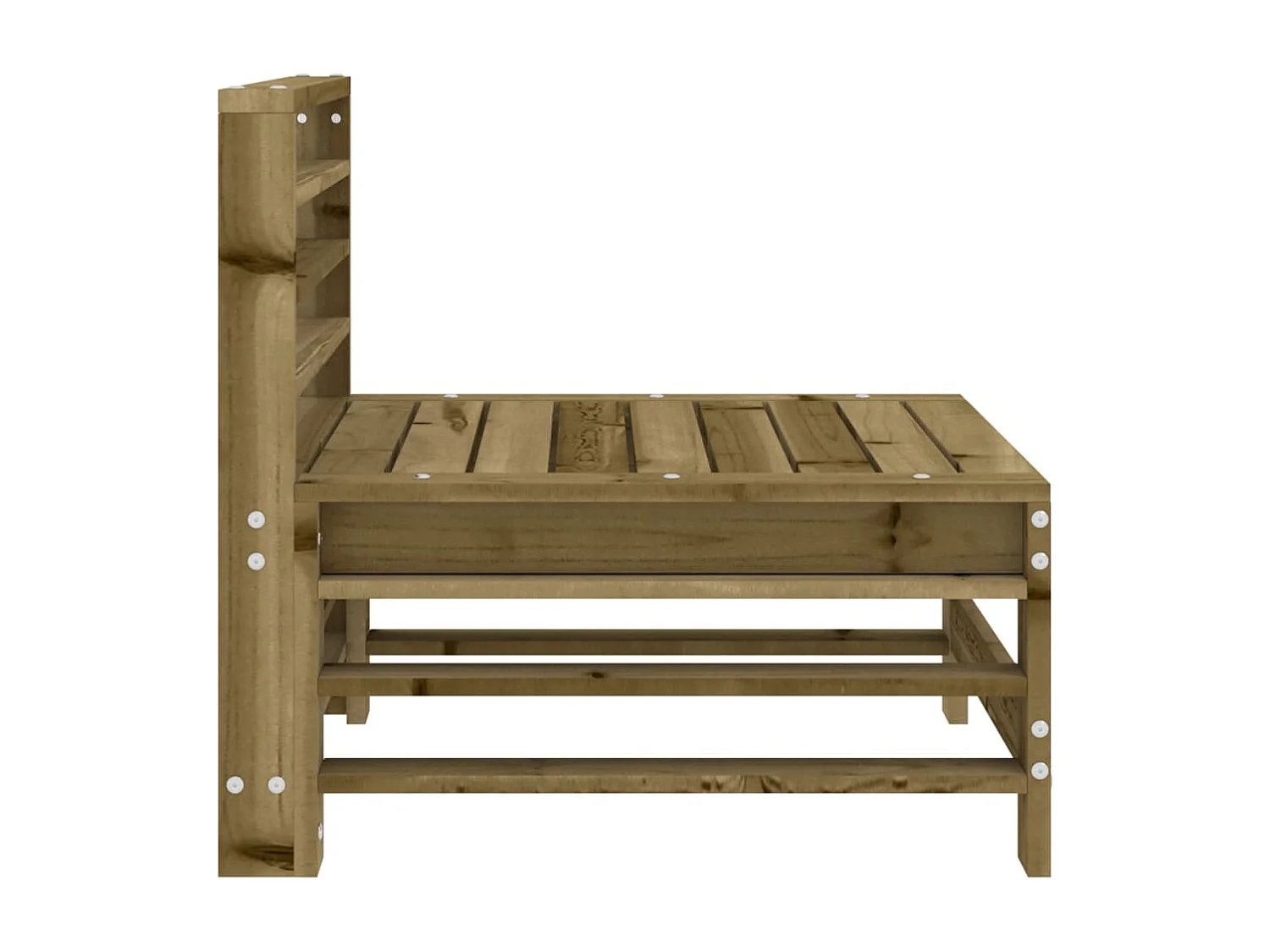 Canapés centraux de jardin 2 pcs bois de pin imprégné