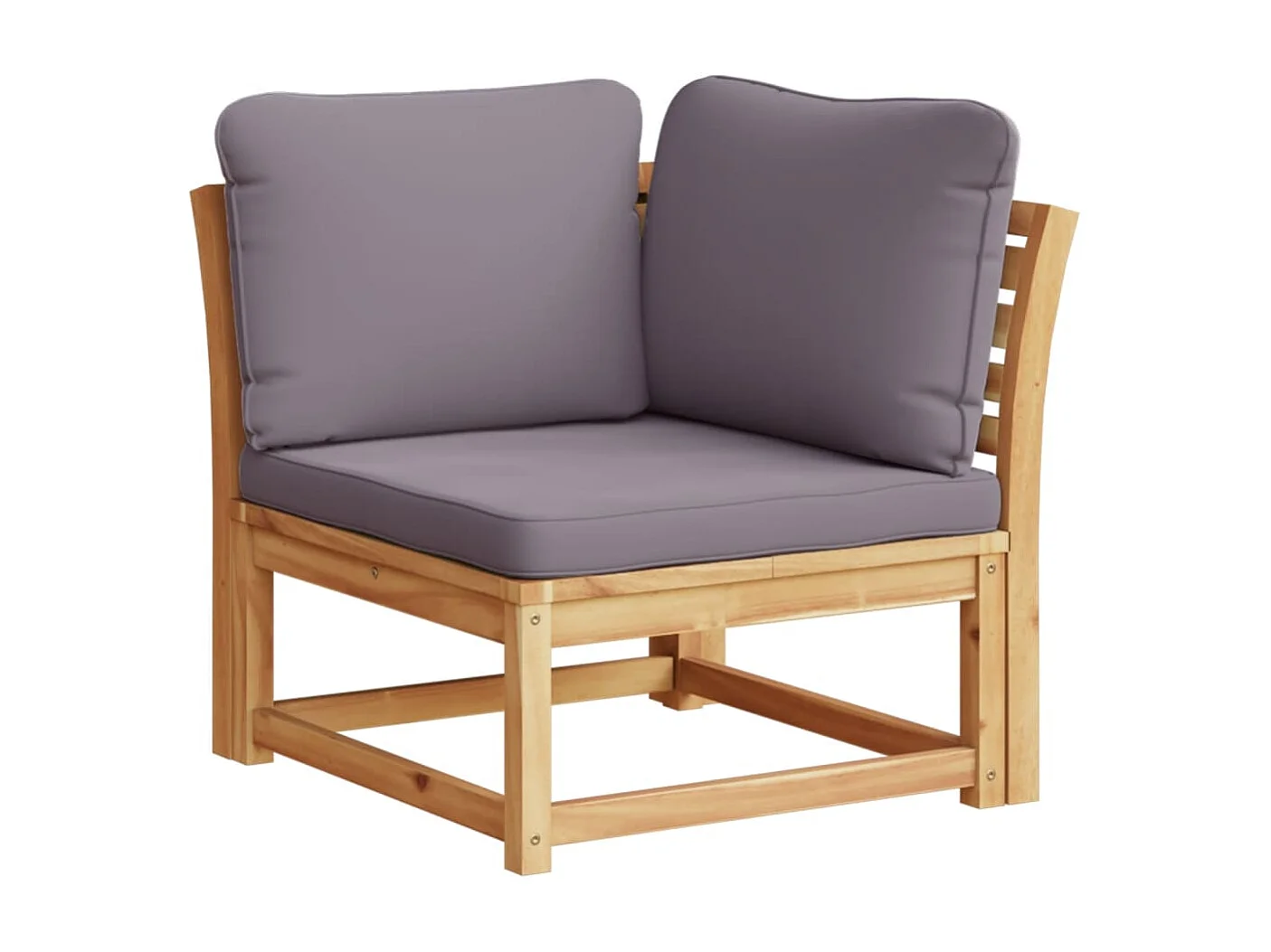 Salon de jardin 4 pcs avec coussins Bois d'acacia solide