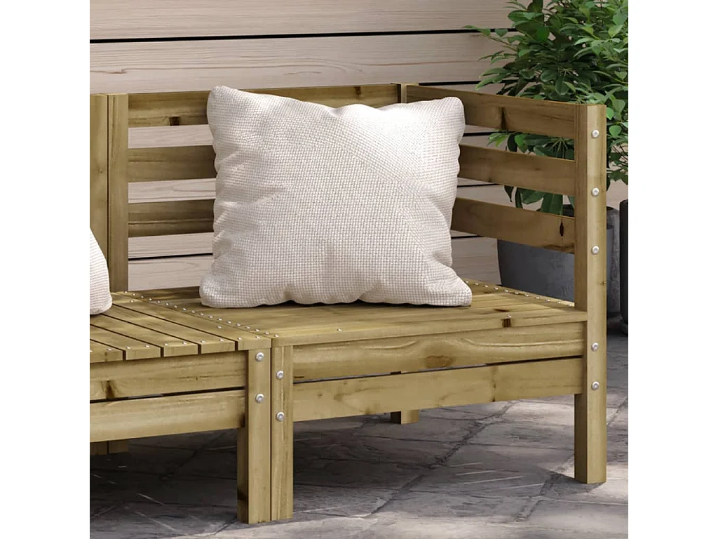 Sofá esquinero de jardín de madera de pino impregnada