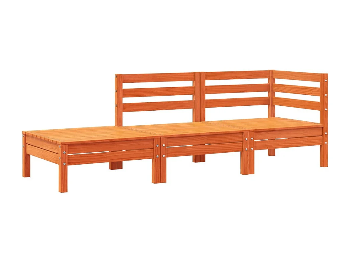 Sofá de jardín con cojines y reposapiés de 2 plazas.