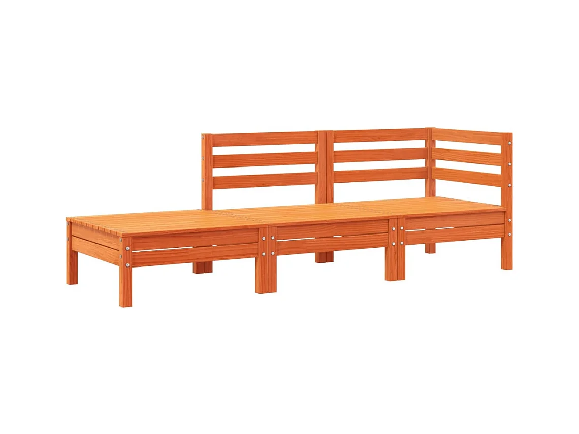 Canapé de jardin avec coussins et repose-pied 2 places