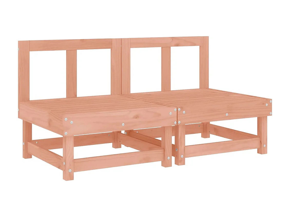 Canapés centraux de jardin 2 pcs bois massif douglas