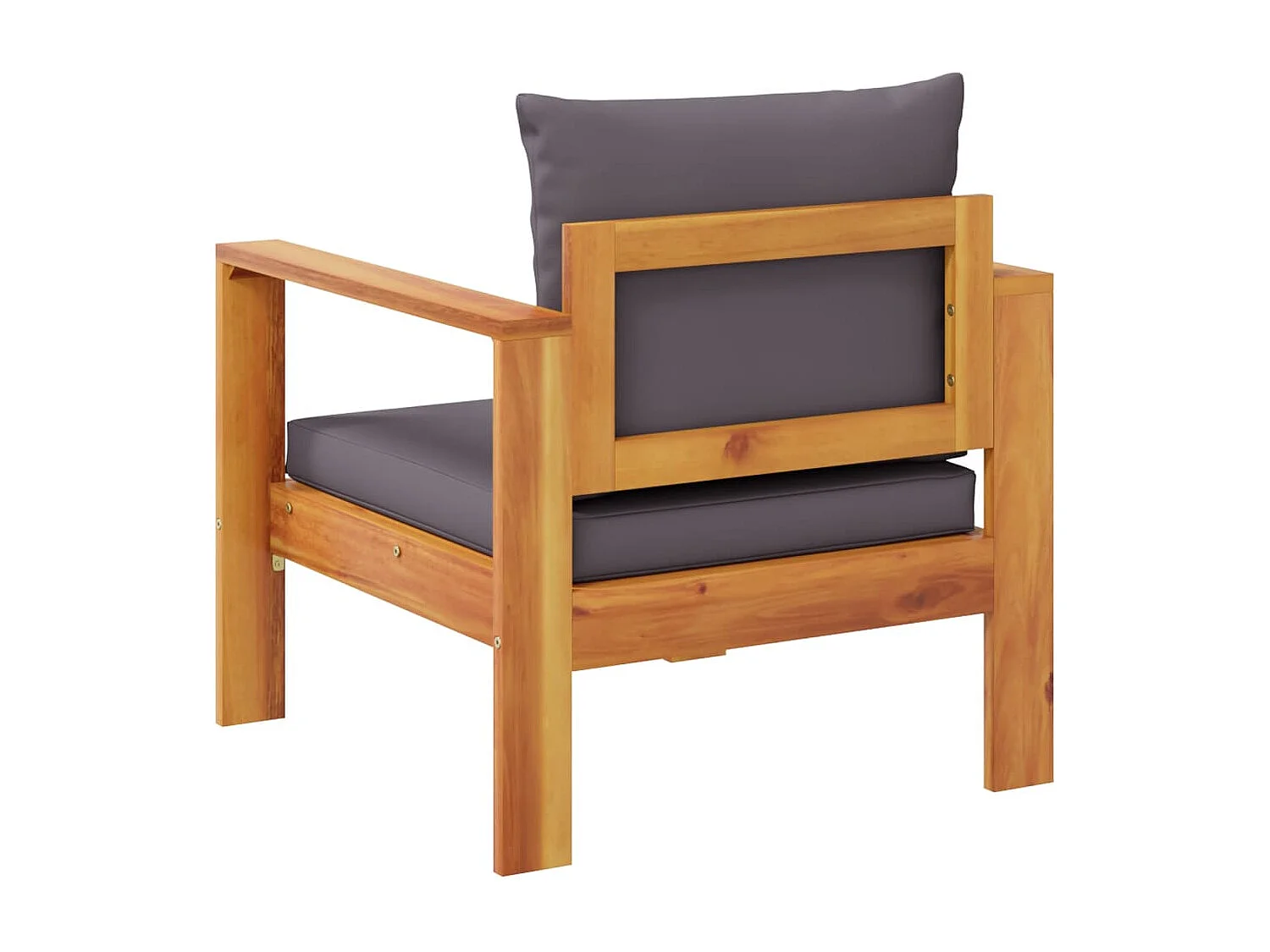 Chaise de jardin avec coussins bois massif d'acacia