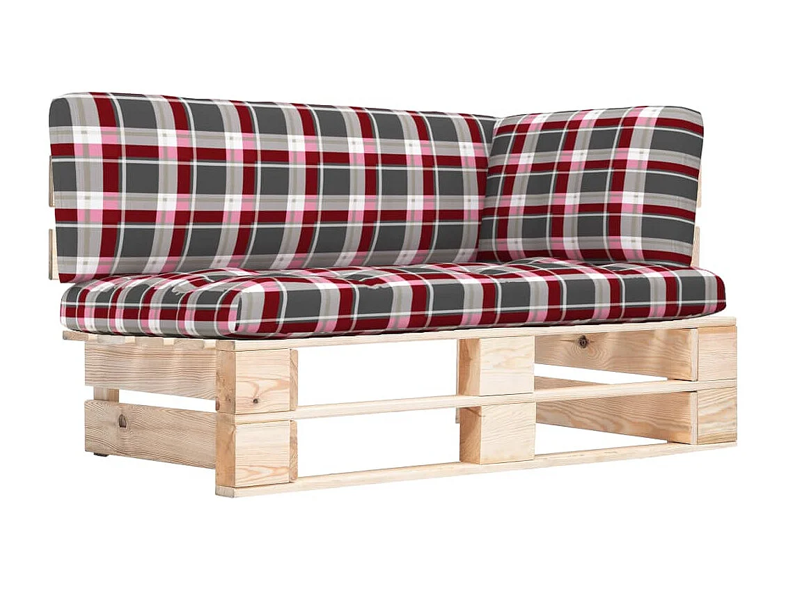 Canapé d'angle palette de jardin bois de pin imprégné