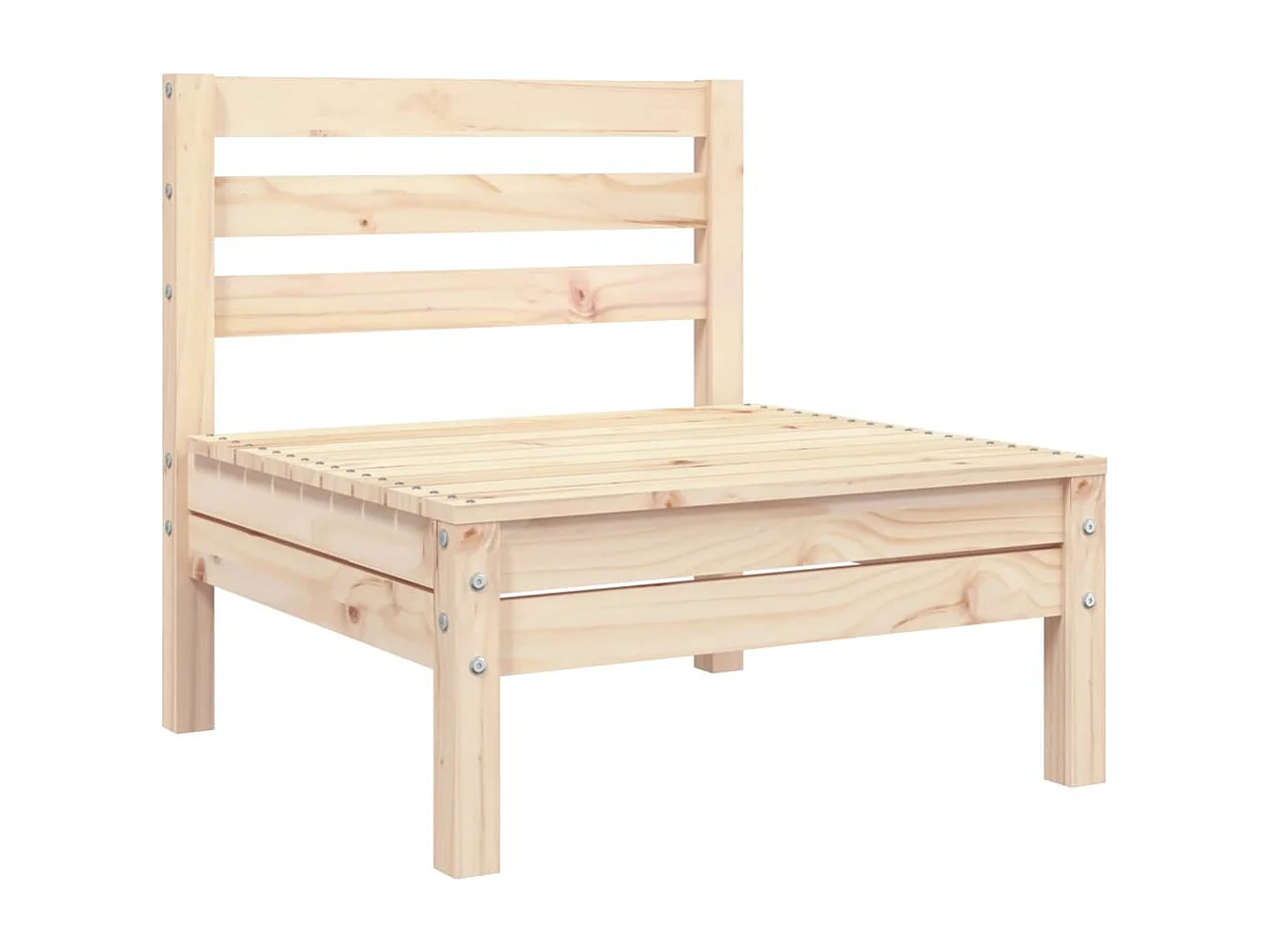 Divano da giardino a 3 posti in legno di pino massiccio