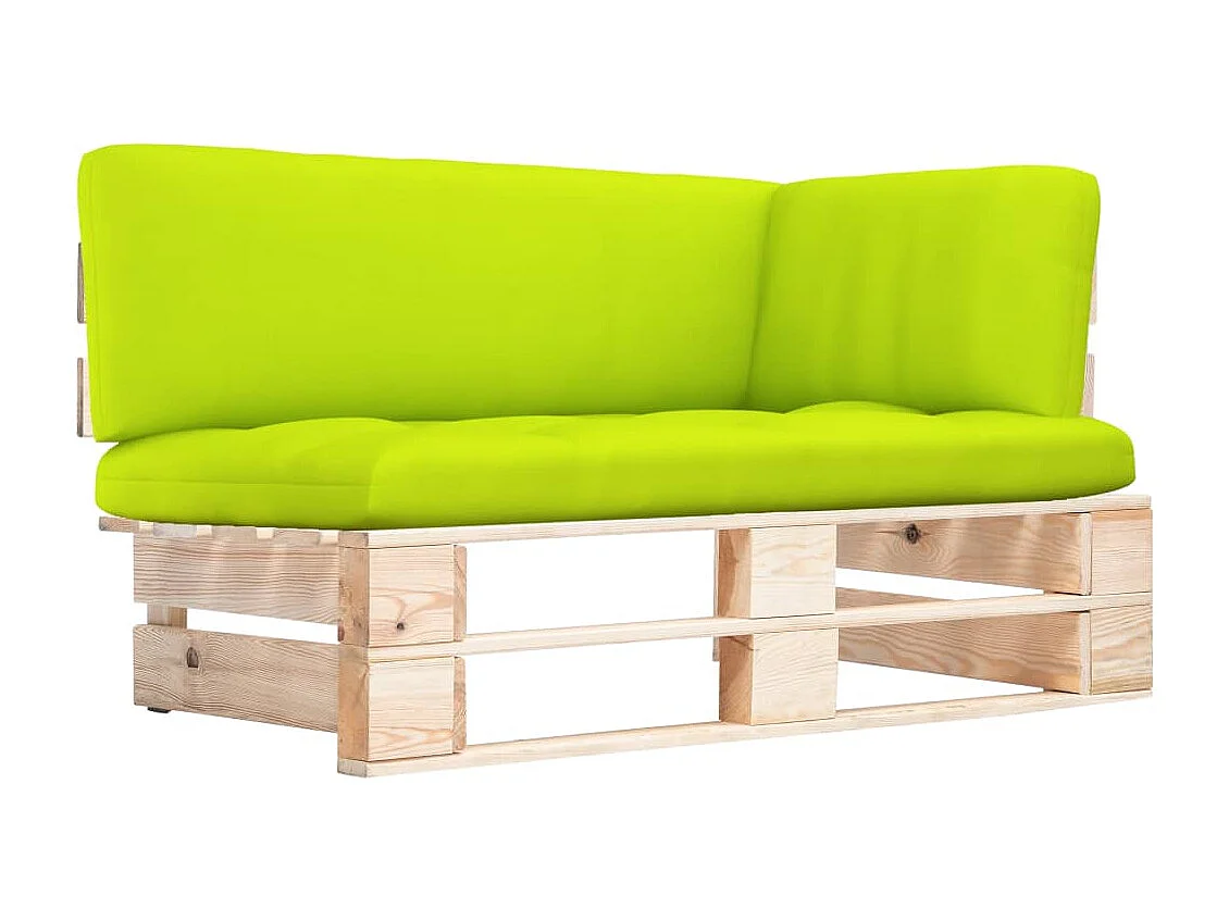 Canapé d'angle palette de jardin bois de pin imprégné