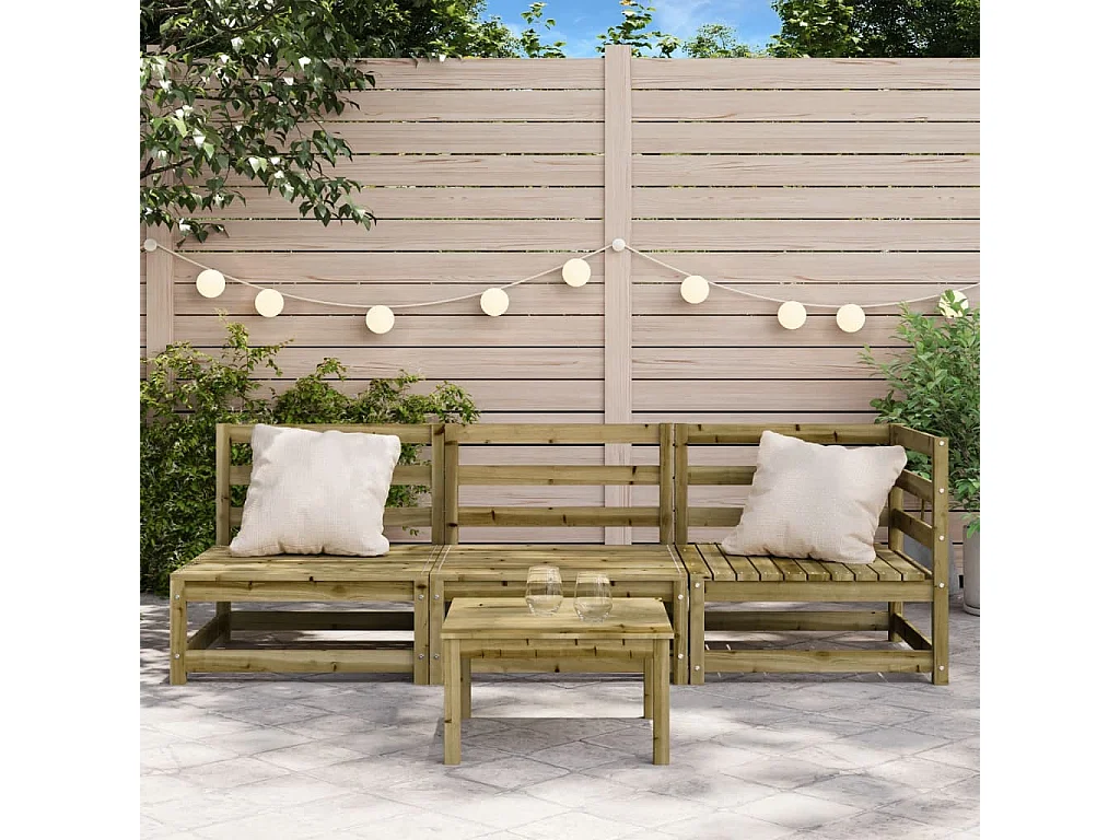 Divano da giardino a 3 posti in legno di pino impregnato