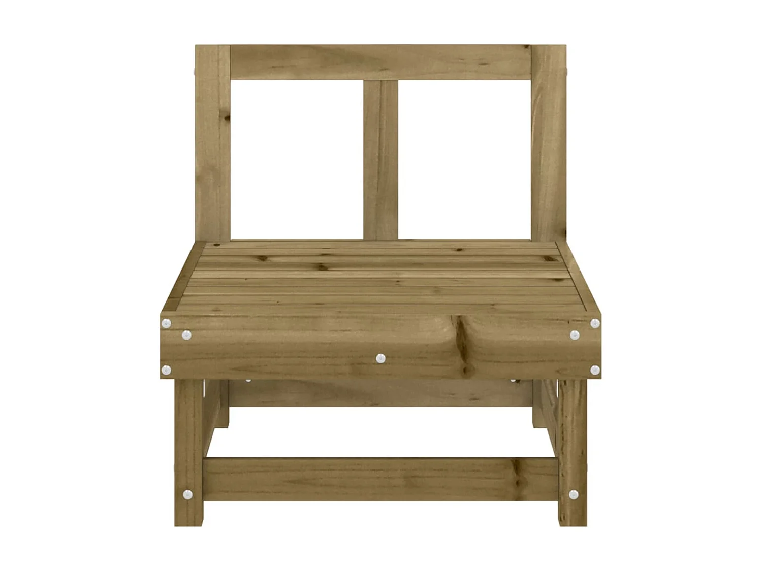 Divani da giardino centrali 2 pezzi in legno di pino impregnato