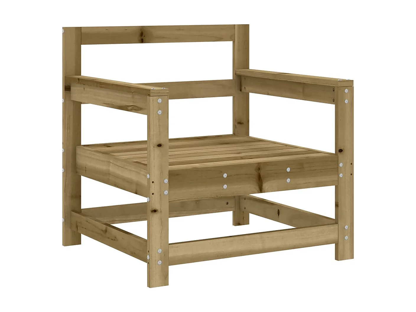 Chaises de jardin lot de 2 bois de pin imprégné