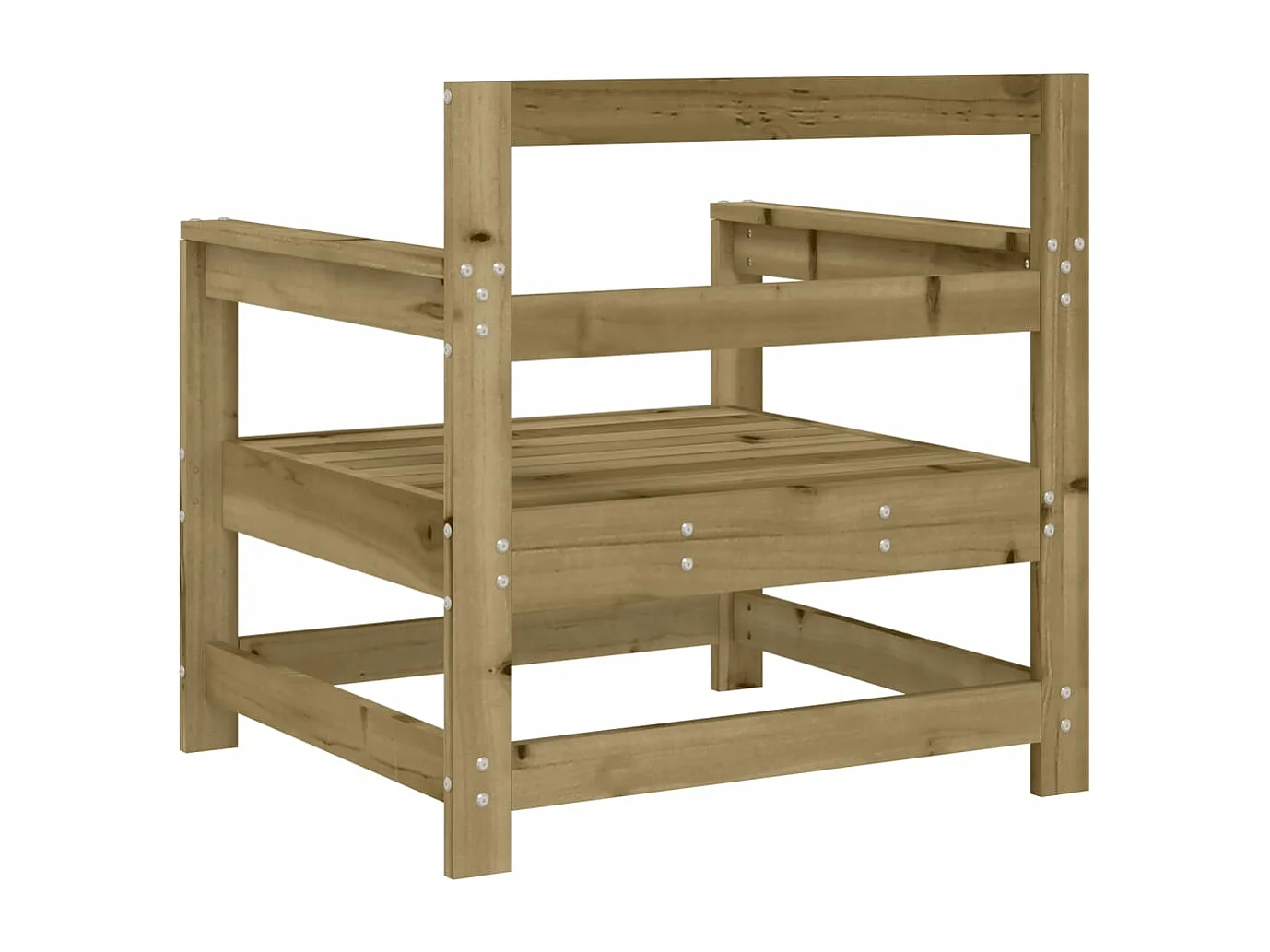 Chaises de jardin lot de 2 bois de pin imprégné