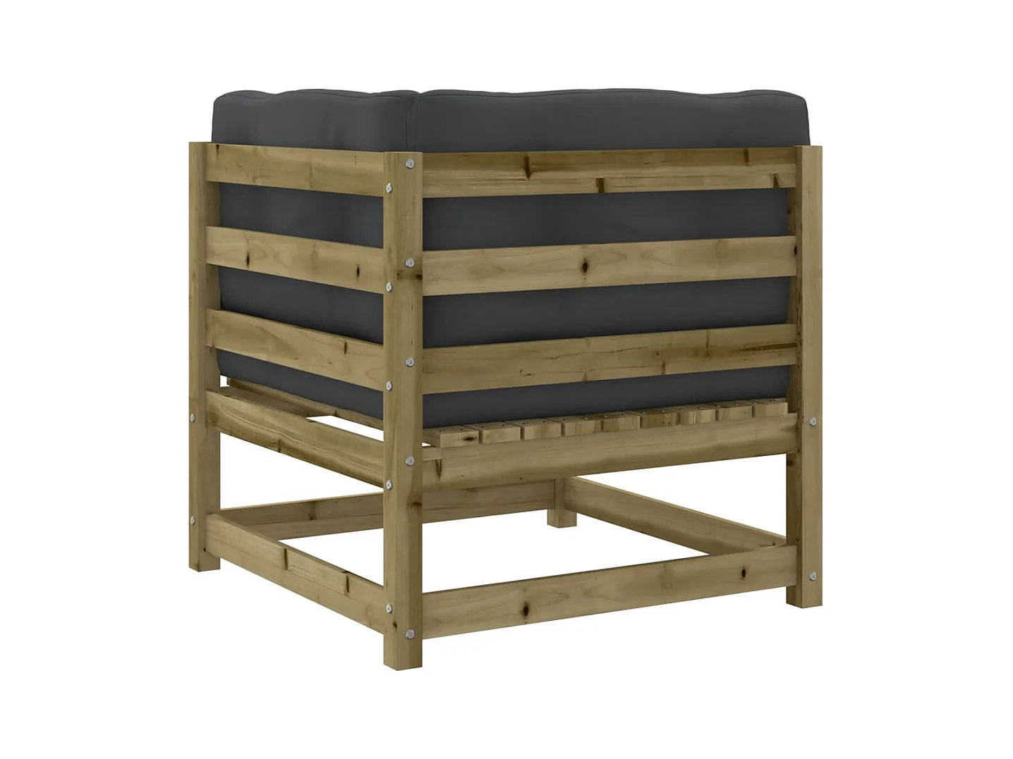 Garten-Ecksofa mit Kissen aus imprägniertem Kiefernholz