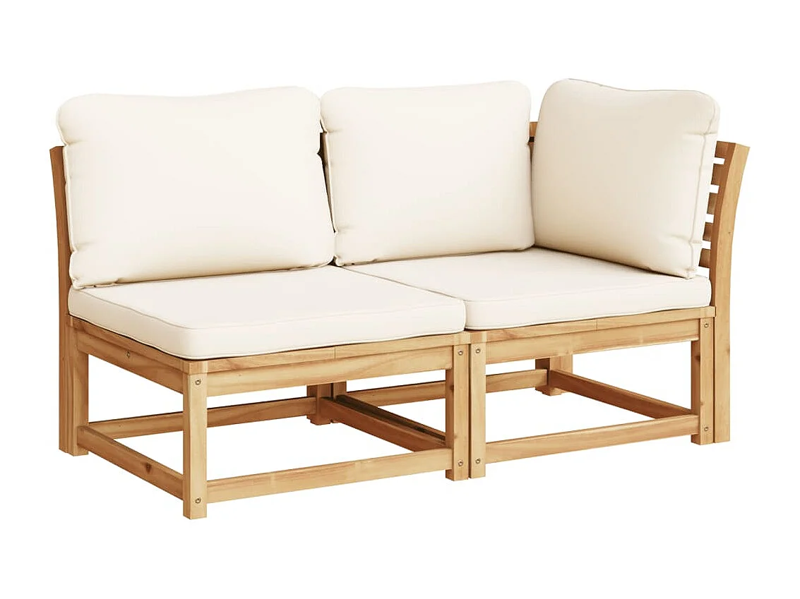 Salon de jardin avec coussins 8 pcs bois massif d'acacia