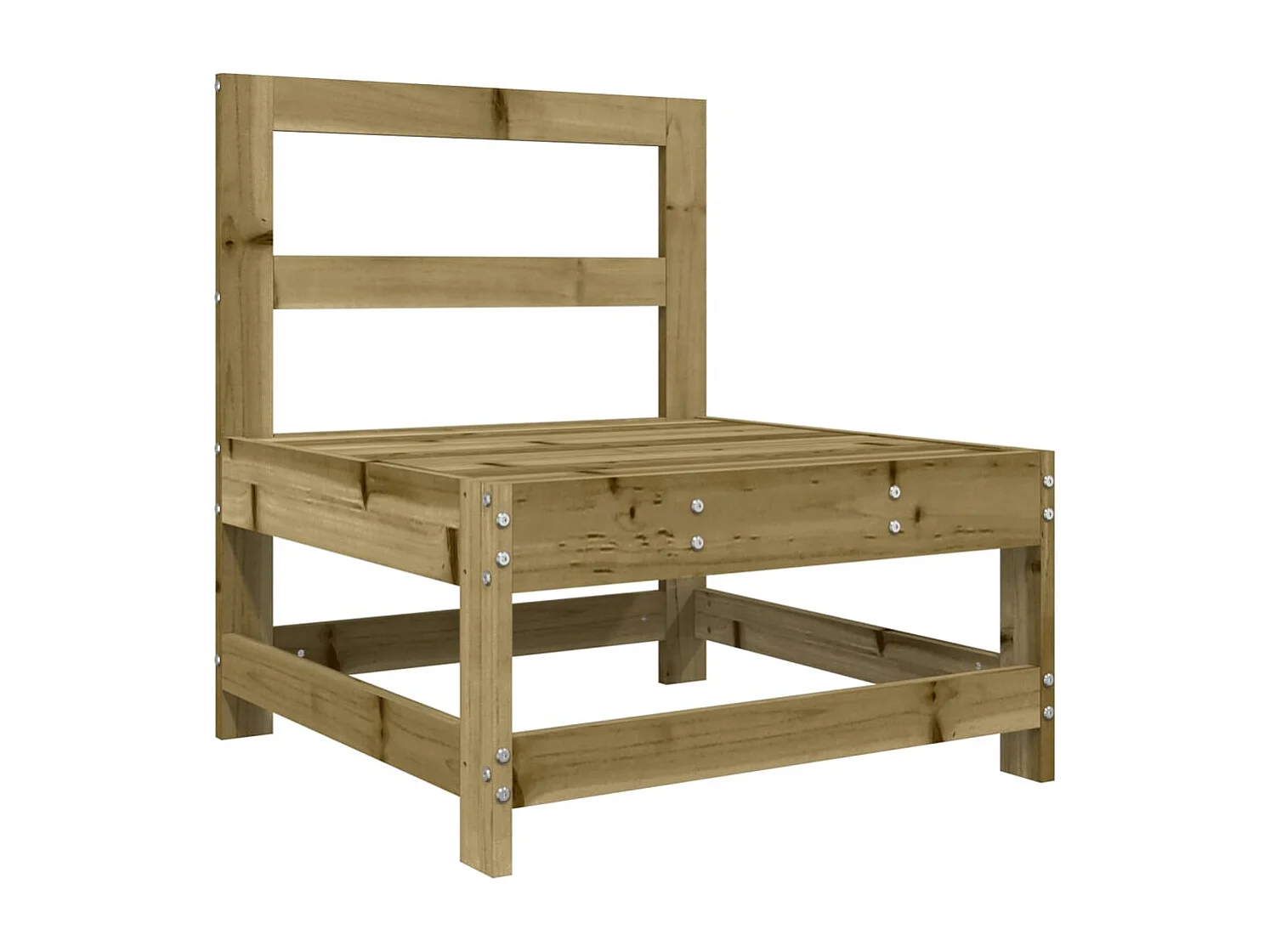 Canapés centraux de jardin 2 pcs bois de pin imprégné