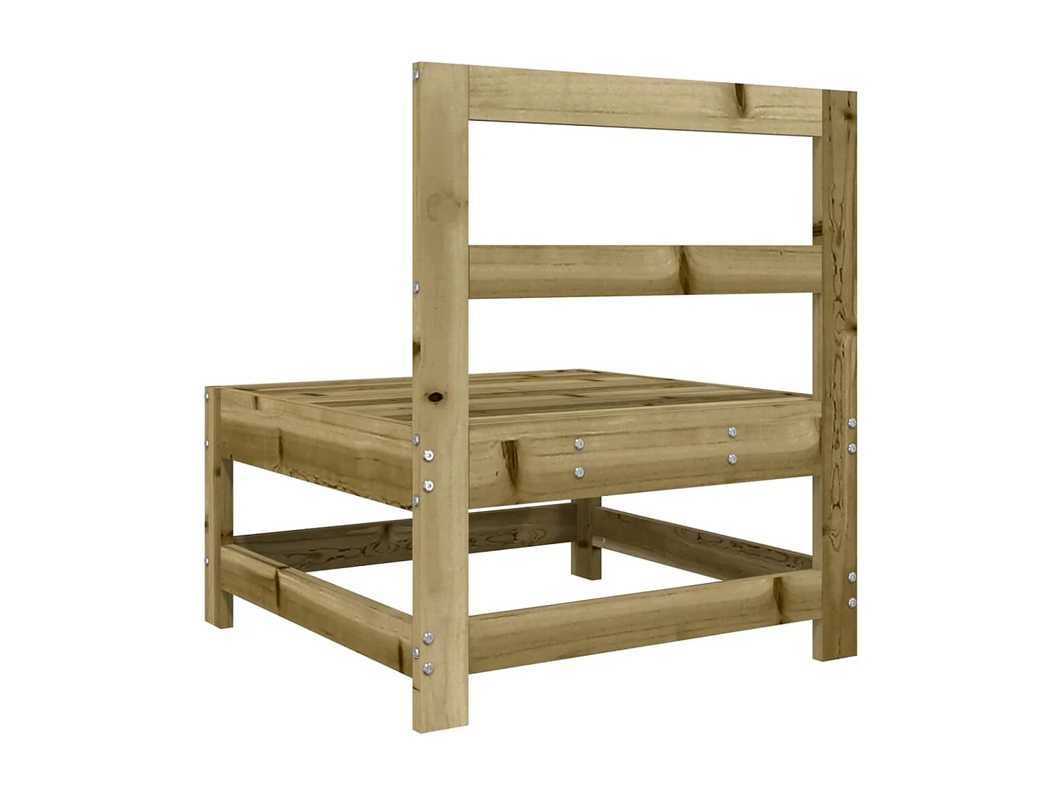 Canapés centraux de jardin 2 pcs bois de pin imprégné