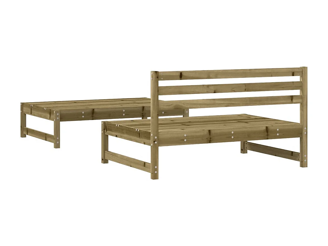 Salon de jardin 2 pcs bois de pin imprégné