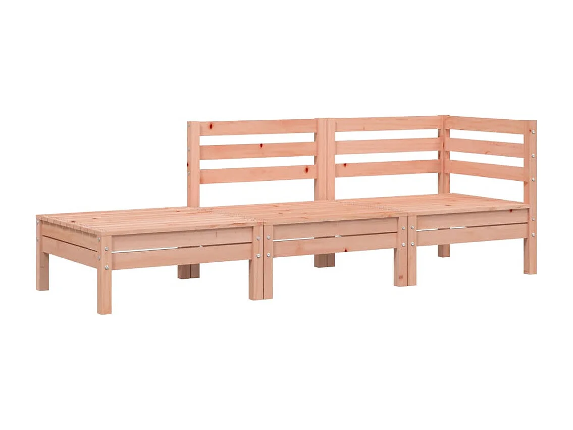 Divano da giardino 3 posti in legno massello di abete Douglas