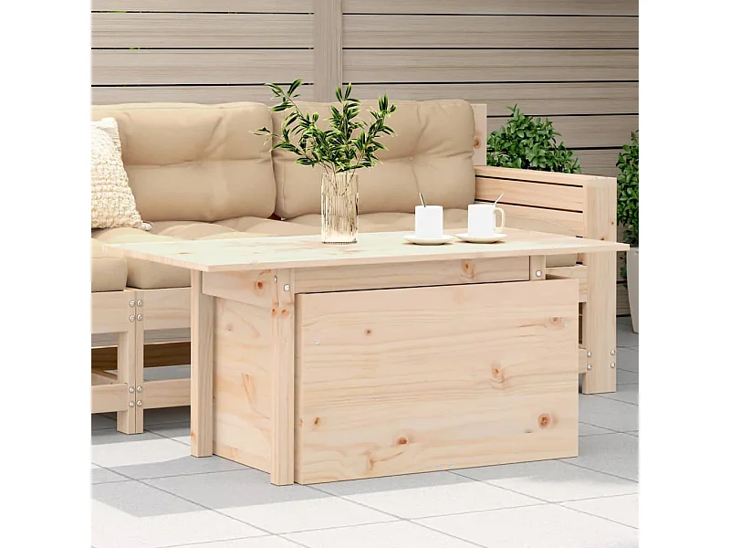 Table de jardin 100x50x75 cm bois massif de pin