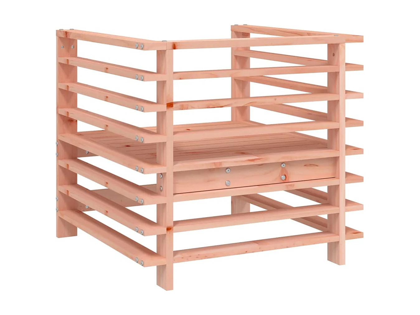 Chaises de jardin lot de 2 cm bois massif douglas