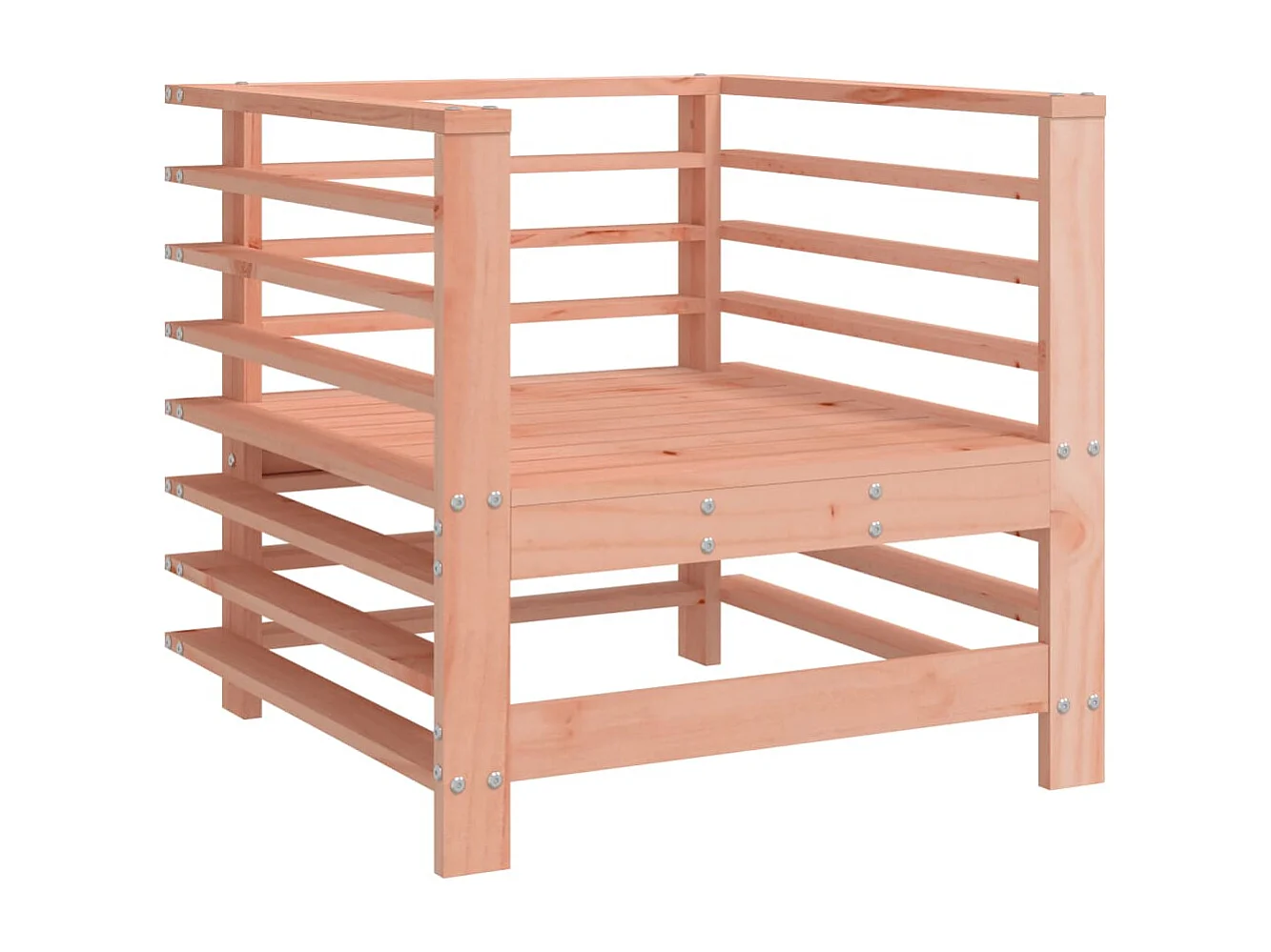 Chaises de jardin lot de 2 cm bois massif douglas