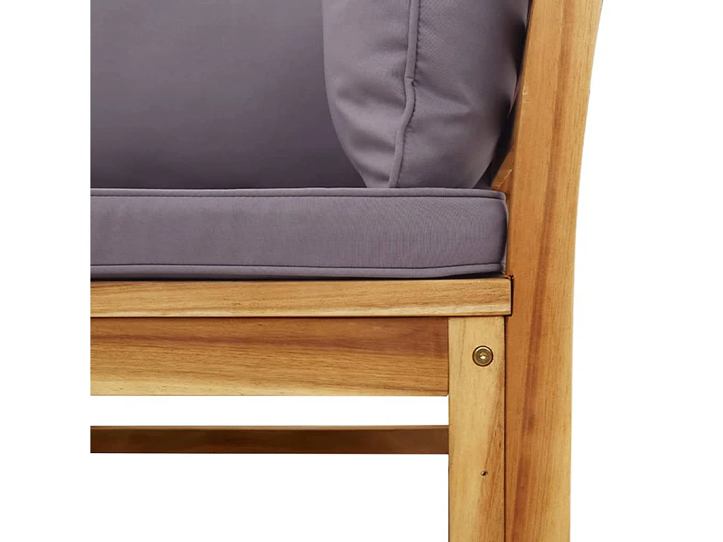 Salon de jardin avec coussins 8 pcs bois massif d'acacia