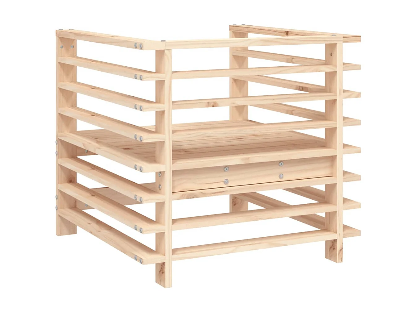 Chaises de jardin lot de 2 bois massif de pin