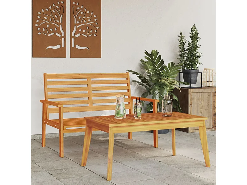 Ensemble de jardin bois massif d'acacia