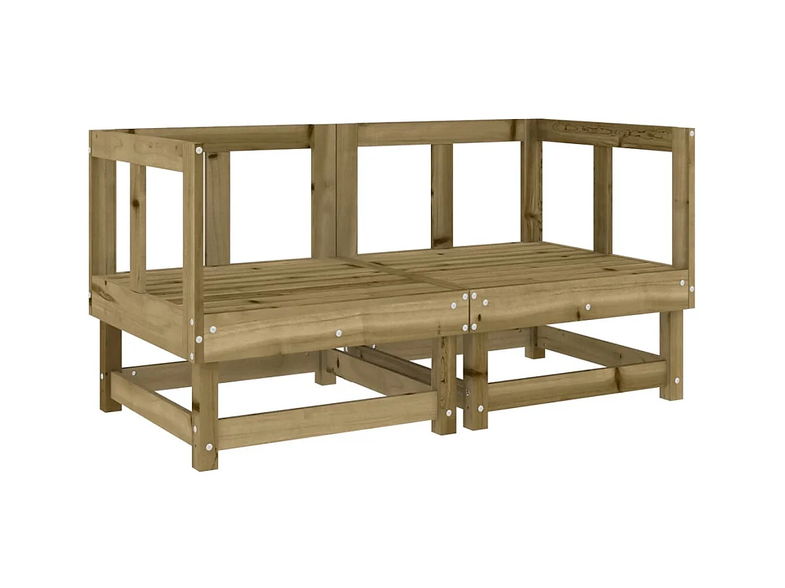 Canapés d'angle de jardin 2 pcs bois de pin imprégné