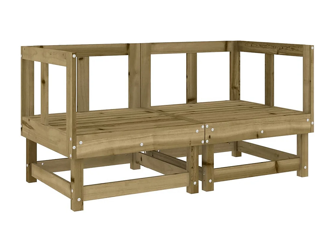 Canapés d'angle de jardin 2 pcs bois de pin imprégné