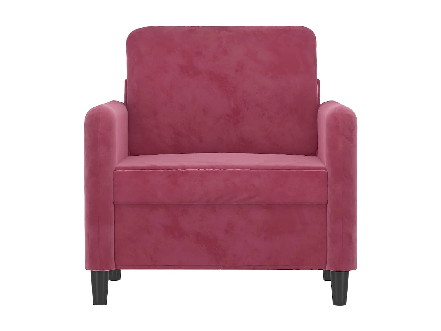 Poltrona 60 cm veludo vermelho-tinto