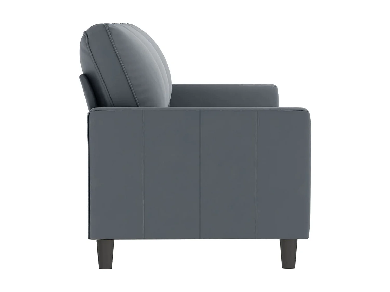 Divano a 3 Posti Grigio Scuro 180 cm in Velluto