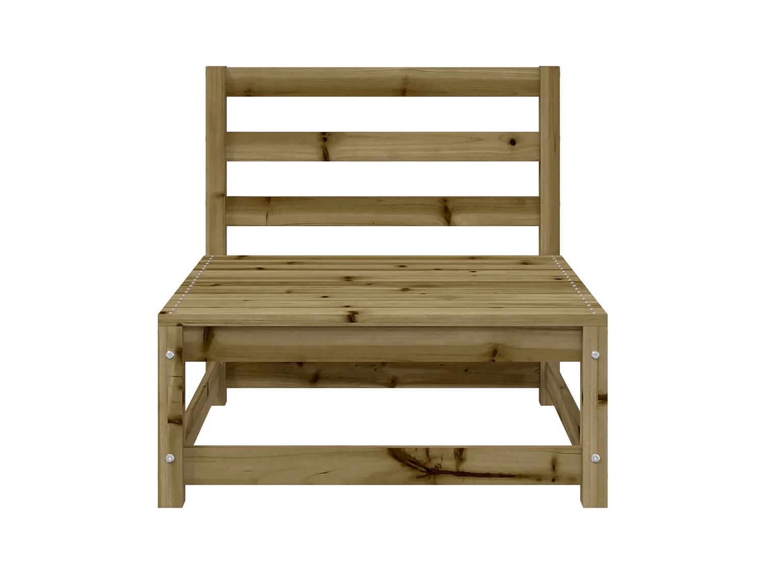 Canapé de jardin sans accoudoirs repose-pieds bois pin imprégné