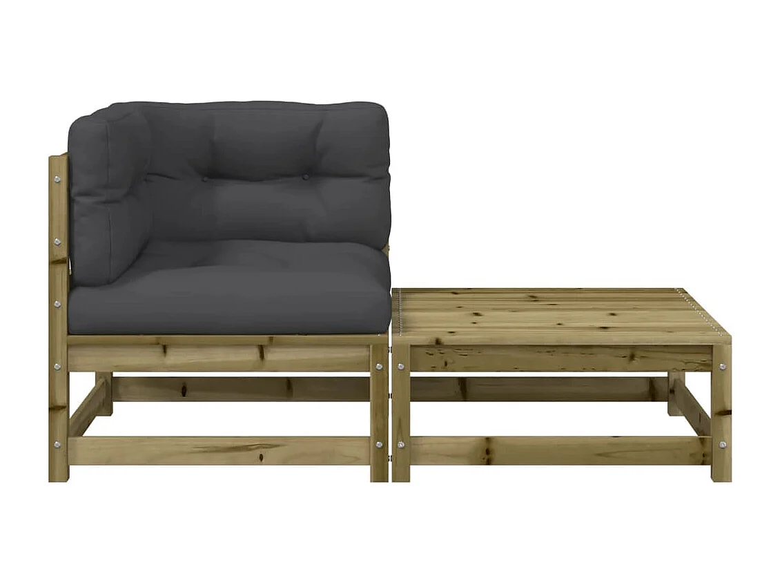 Salon de jardin avec coussins 7 pcs beige résine tressée