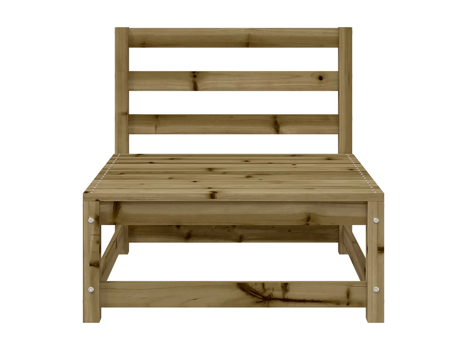 Canapé de jardin sans accoudoirs repose-pieds bois pin imprégné