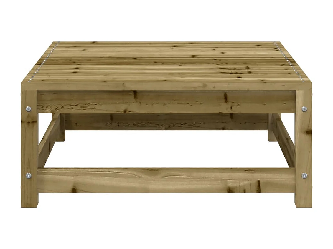 Canapé de jardin sans accoudoirs repose-pieds bois pin imprégné