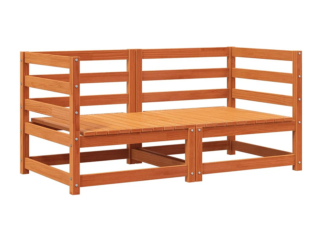 Canapés d'angle de jardin cire marron 2 pcs bois de pin massif