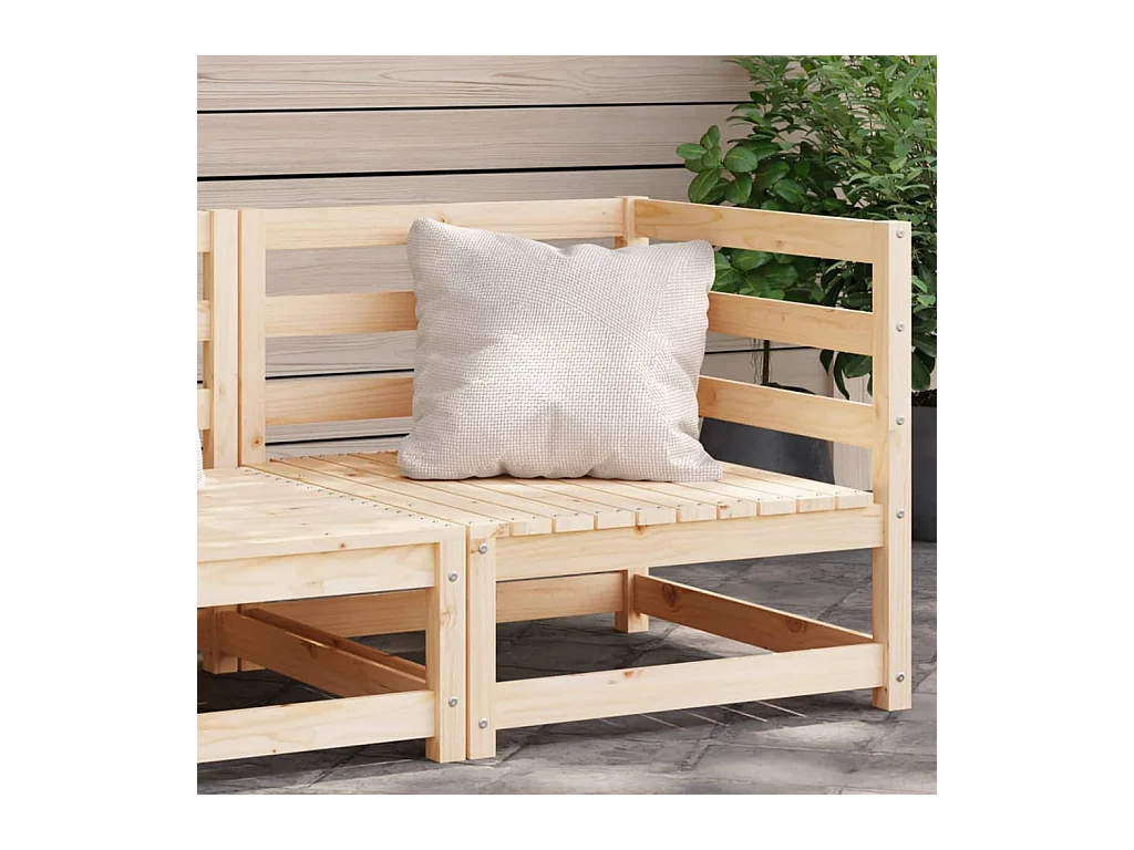 Divano ad angolo da giardino 70x70x67 cm in legno di pino massiccio