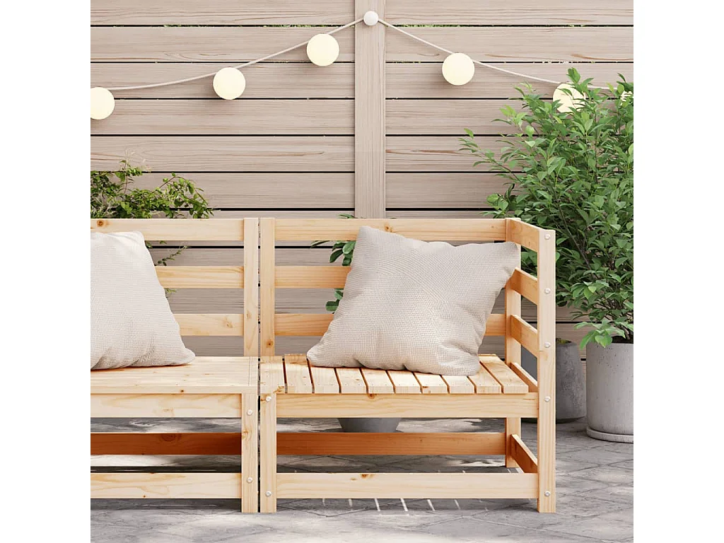 Garten-Ecksofa 70x70x67 cm aus massivem Kiefernholz